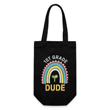 Kindergarten Teacher Funny Student 1st Graduation - Gift Bag for Bottles - black - Front