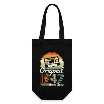 Millésime 1947 - Un 77e anniversaire légendaire ! - Sac à bouteille - noir - Devant