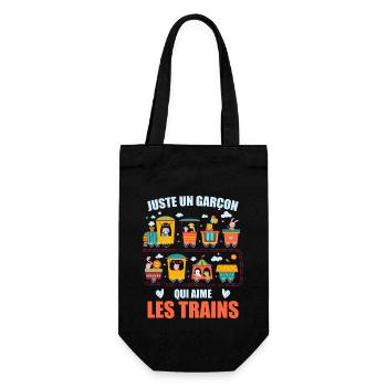 Juste Un Garçon Qui Aime Les Trains - Sac à bouteille - noir - Devant