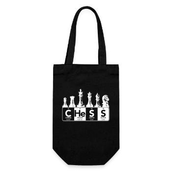 Chess Chess Player Gift - Gift Bag for Bottles - black - Front