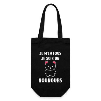 Ours en peluche petit nounours - Sac à bouteille - noir - Devant