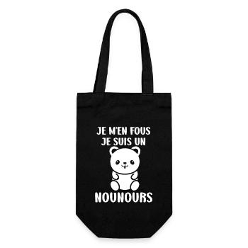 Ours en peluche petit nounours - Sac à bouteille - noir - Devant