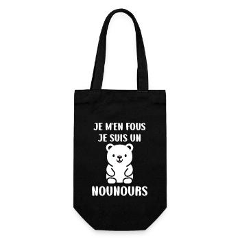 Ours en peluche petit nounours - Sac à bouteille - noir - Devant