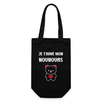 Ours en peluche petit nounours - Sac à bouteille - noir - Devant
