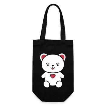 Little teddy bear teddy bear - Gift Bag for Bottles - black - Front