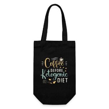 Ketogenic Diet Lover Coffee Ketosis Coffee Lover - Geschenkbeutel für Flaschen - Schwarz - Vorne