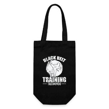 Black Belt in Training Taekwondo Training - Gift Bag for Bottles - black - Front