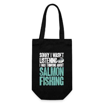 Pêche au saumon Pêcheur de saumon - Sac à bouteille - noir - Devant