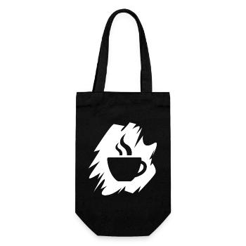 Coffee brush strokes logo icon café illustration - Gift Bag for Bottles - black - Front