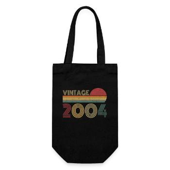 Vintage 2004 Jahrgang Geburtstag Retro - Geschenkbeutel für Flaschen - Schwarz - Vorne