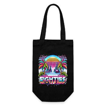 Eighties 80 ́s 80s - Gift Bag for Bottles - black - Front