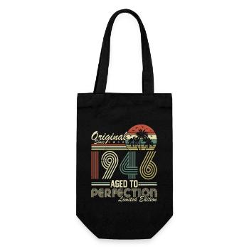 Vintage 78 Birthday 1946 Retro Style - Gift Bag for Bottles - black - Front