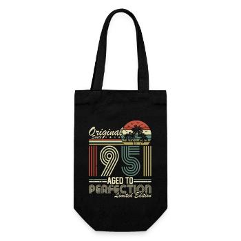 73rd Birthday Vintage 1951 Retro Birthday - Gift Bag for Bottles - black - Front