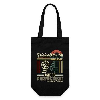 83. Geburtstag Vintage 1941 Retro Style - Geschenkbeutel für Flaschen - Schwarz - Vorne