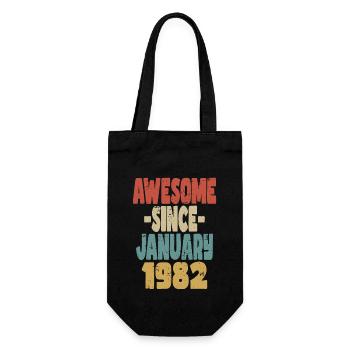 Génial janvier 1982 - Sac à bouteille - noir - Devant