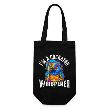 Ich bin ein Kakadu-Flüsterer - Geschenkbeutel für Flaschen - Schwarz - Vorne