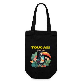 TOUCAN ET JARDIN TROPICAL - Sac à bouteille - noir - Devant