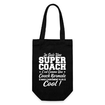 Une Super Coach Idée Femme Cadeau Humour - Sac à bouteille - noir - Devant