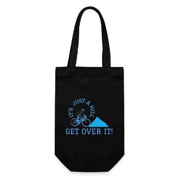 its just a hill get over it - Gift Bag for Bottles - black - Front