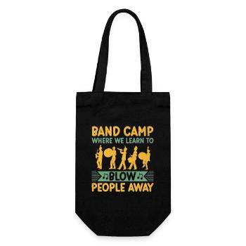 Marching Band Sayings Funny Marching Instruments - Gift Bag for Bottles - black - Front
