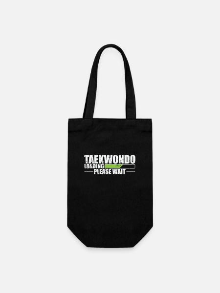 Taekwondo Loading Please Wait Martial Arts - Gift Bag for Bottles - black