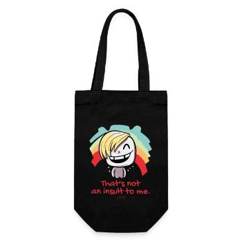Cartoon, das ist keine Beleidigung für mich, LGBTQ - Geschenkbeutel für Flaschen - Schwarz - Vorne