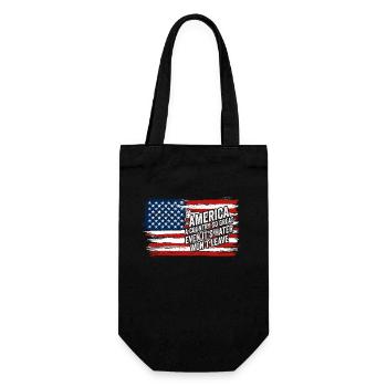 Amerika: Ein Land, das so großartig ist, dass die USA patriotisch sind - Geschenkbeutel für Flaschen - Schwarz - Vorne