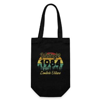 Jahrgang 1984 limitierte Auflage - Geschenkbeutel für Flaschen - Schwarz - Vorne