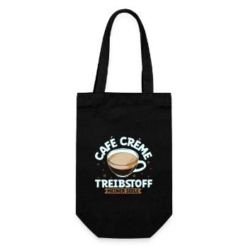 Mein Treibstoff ist Café Crème - Geschenkbeutel für Flaschen - Schwarz - Vorne