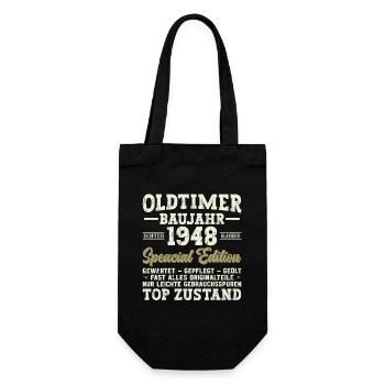 Vintage 1948 - Legendary 76th Birthday - Gift Bag for Bottles - black - Front