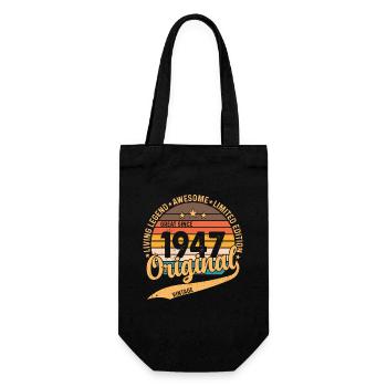 Vintage 1947 - A Legendary Year - Gift Bag for Bottles - black - Front