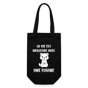 Humour petite fouine - Sac à bouteille - noir - Devant