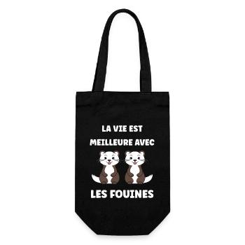 Humour petite fouine - Sac à bouteille - noir - Devant