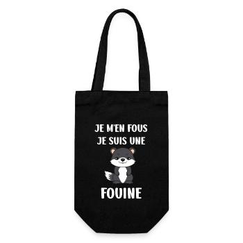 Humour petite fouine - Sac à bouteille - noir - Devant