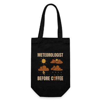 Meteorologist Before Coffee Forecast Coffee Lover - Gift Bag for Bottles - black - Front