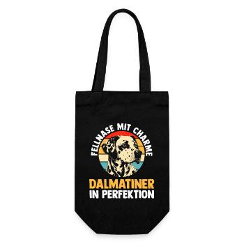 Hund Dalmatiner - Geschenkbeutel für Flaschen - Schwarz - Vorne