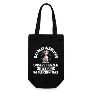 Hund Dalmatiner - Geschenkbeutel für Flaschen - Schwarz - Vorne