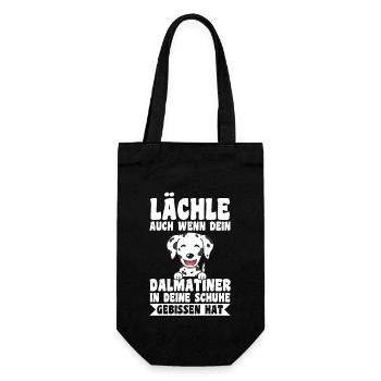 Hund Dalmatiner - Geschenkbeutel für Flaschen - Schwarz - Vorne