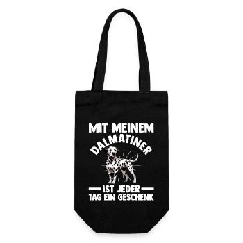 Hund Dalmatiner - Geschenkbeutel für Flaschen - Schwarz - Vorne