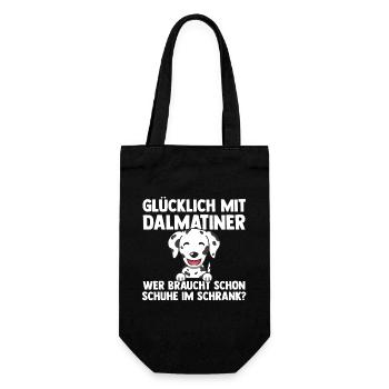 Hund Dalmatiner - Geschenkbeutel für Flaschen - Schwarz - Vorne