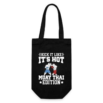 Kick it like it's hot Muay Thai Edition - Gift Bag for Bottles - black - Front