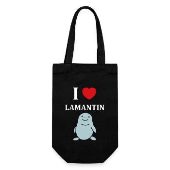 Drôle bébé minimaliste simple petit lamantin - Sac à bouteille - noir - Devant