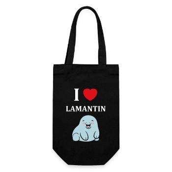 Drôle bébé minimaliste simple petit lamantin - Sac à bouteille - noir - Devant