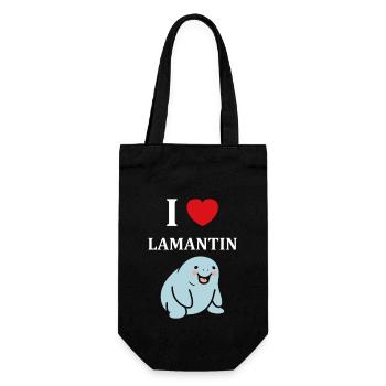Drôle bébé minimaliste simple petit lamantin - Sac à bouteille - noir - Devant