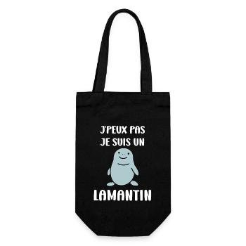Drôle bébé minimaliste simple petit lamantin - Sac à bouteille - noir - Devant