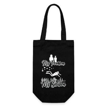 Marine Biologist My Problem My Pictogram Mom Dad - Gift Bag for Bottles - black - Front