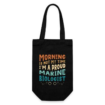 Biologiste marin Le matin n’est pas mon heure Écologiste - Sac à bouteille - noir - Devant