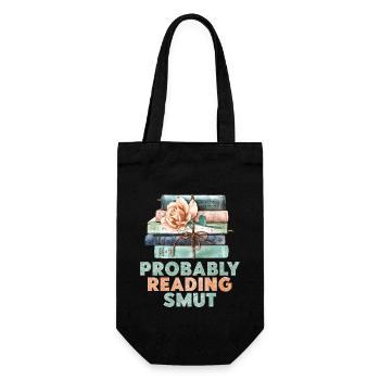 Probably Reading Smut Vintage Books Smut - Gift Bag for Bottles - black - Front