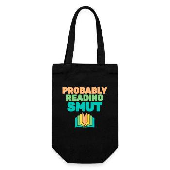 Probably Reading Smut Vintage Books Smut - Gift Bag for Bottles - black - Front