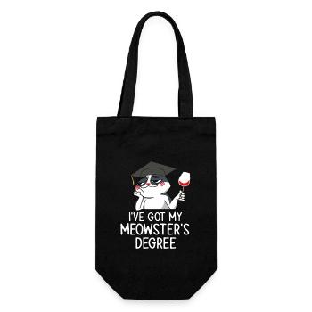 Master's Degree Studium Master Abschluss - Geschenkbeutel für Flaschen - Schwarz - Vorne
